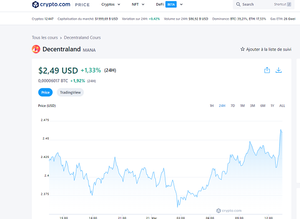 acheter decentraland crypto com