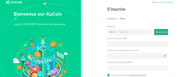 ouvrir compte kucoin